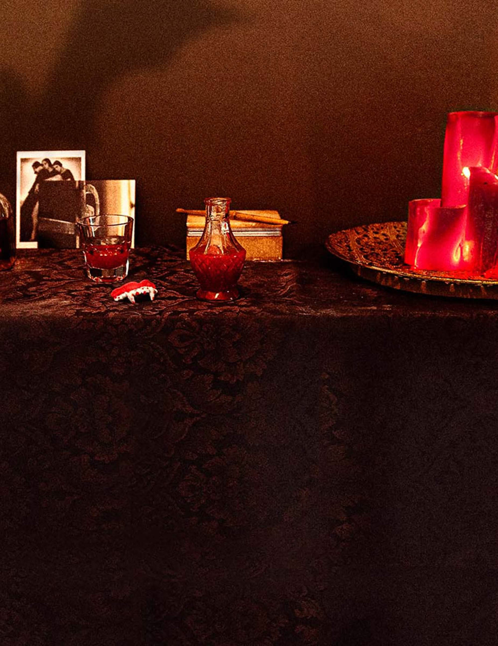 Halloween-i textilhez való művér hangulatábrázolása