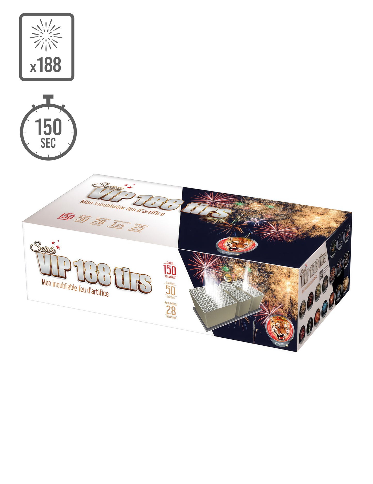 VIP® esti tűzijáték 188 lövés 150 mp 