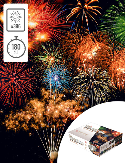 Feu d'artifice Soirée VIP pour fête multicolore 396 tirs 180 secondes