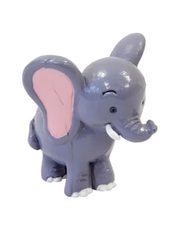 Dekoratív szafari elefánt gyantából készült figura, 5,5 x 4,6 cm