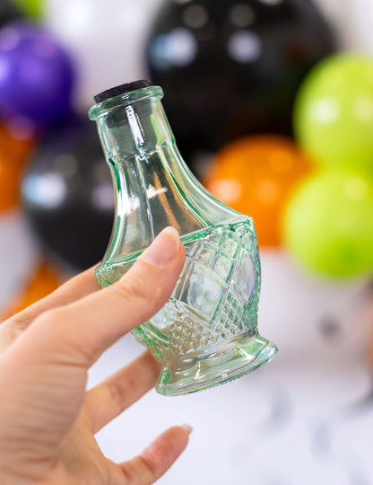 Zöld üvegfiola 11,5 cm