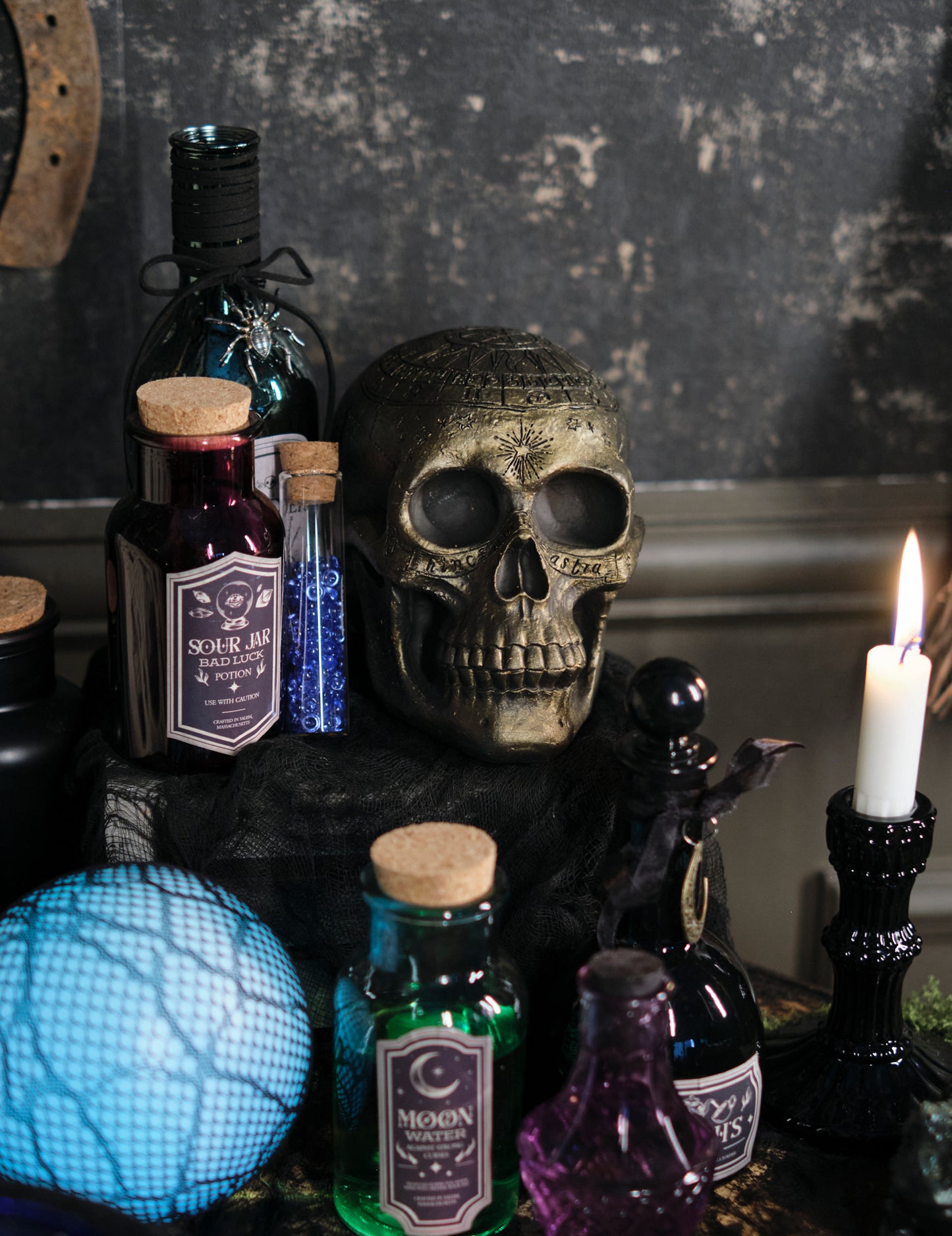 Holdvíz zöld üveg fiola 13.5 cm