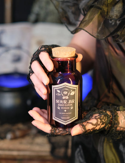 Lila bájital üveg üveg savanyú edény 13.5 cm