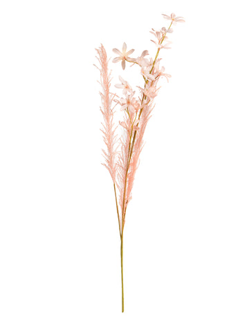 Mesterséges pasztellrózsaszín jázminvirágok száron 68 cm