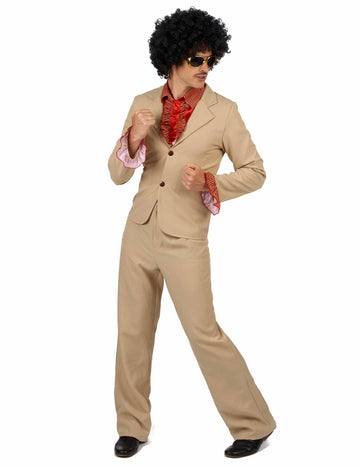 Bézs disco álruhás frufrous férfiakkal