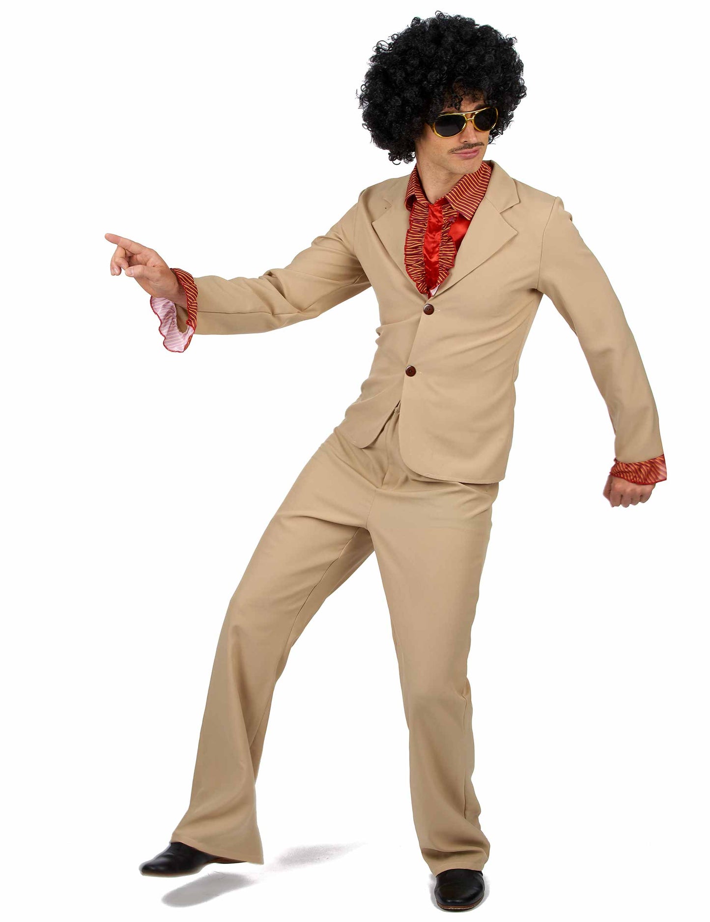 Bézs disco álruhás frufrous férfiakkal