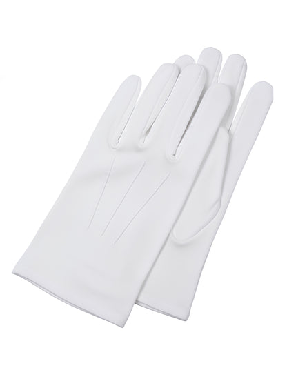 Deluxe felnőtt Mikulás fehér kesztyűk