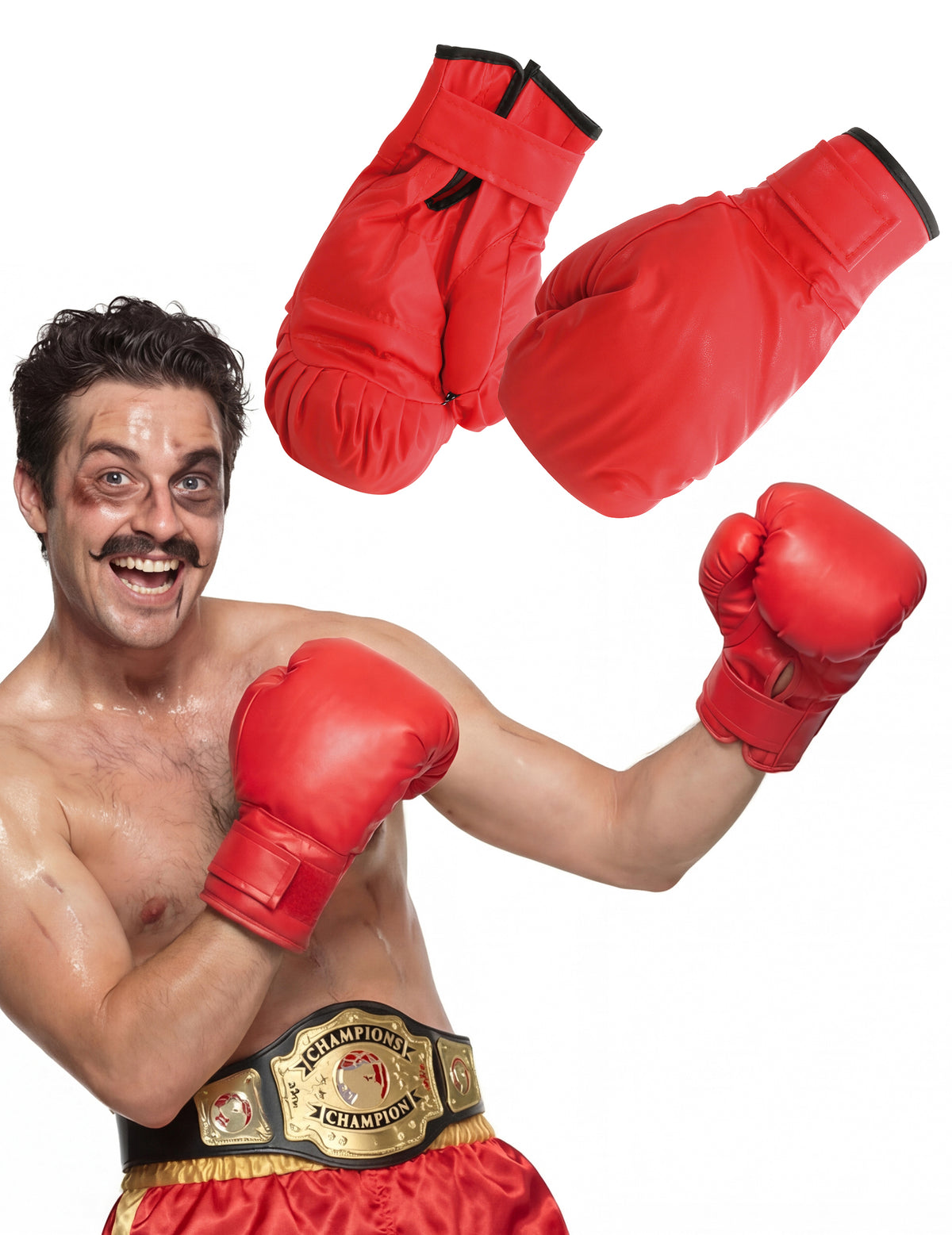 Gants de boxe pour adulte rouges
