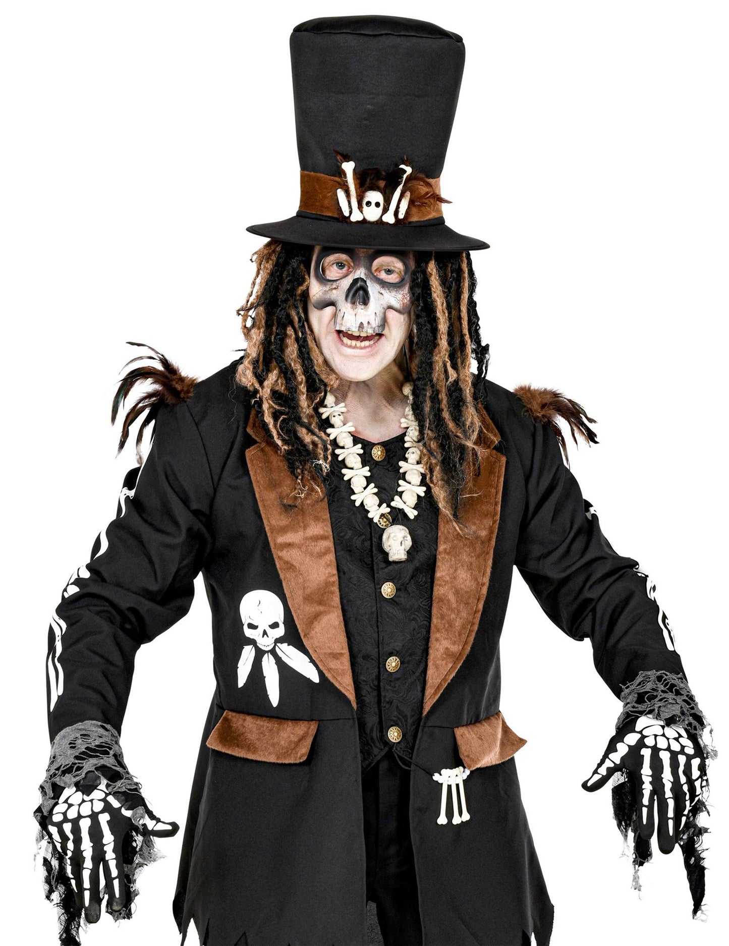 Halloween felnőtt csontváz kesztyű