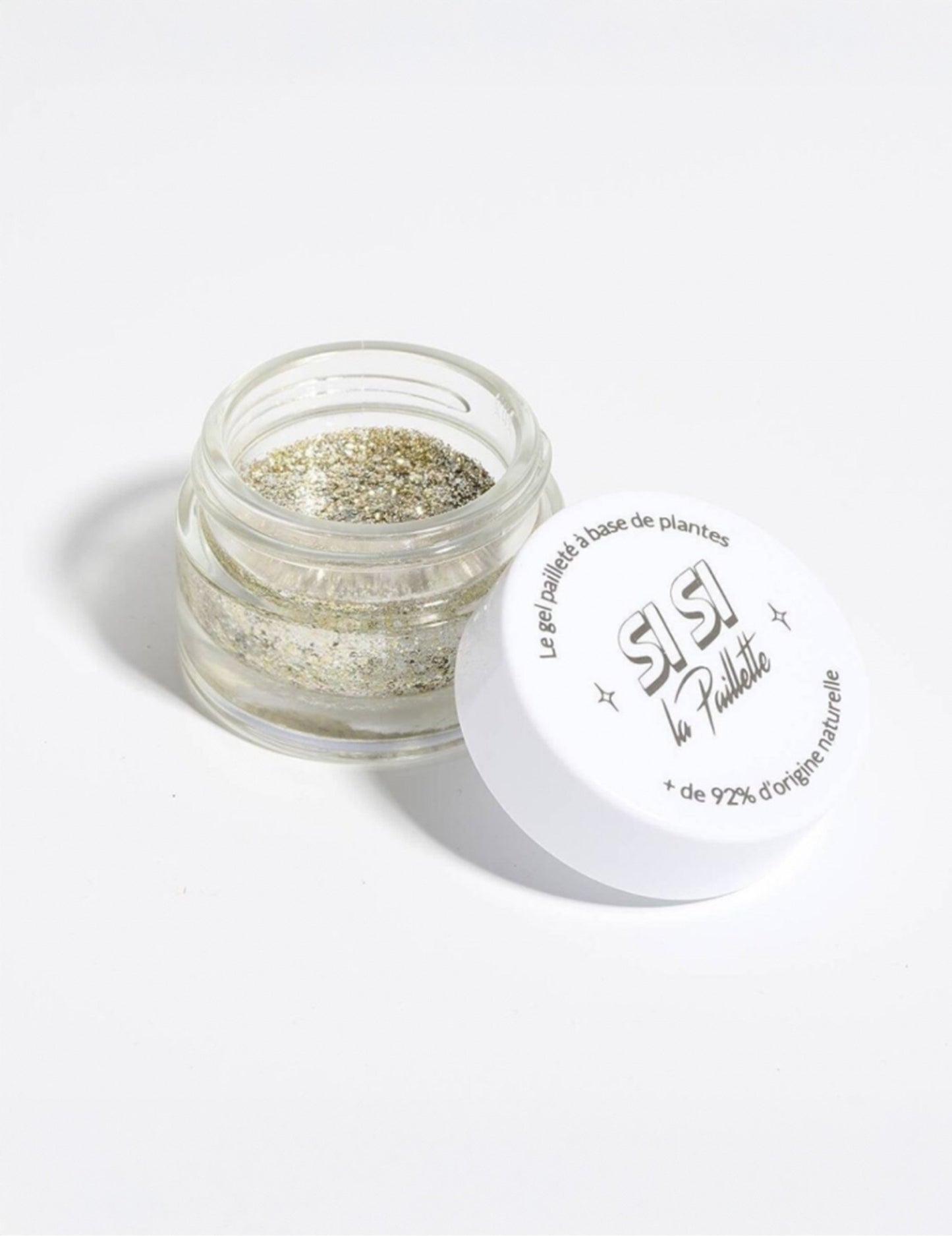 Ezüst csillámos gél Runway Si si la paillette 10 ml 