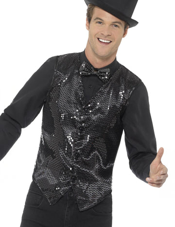 Felnőtt flitterek fekete mellény