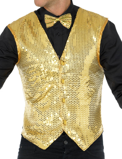Arany mellény felnőtt flitterekkel