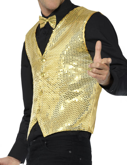 Arany mellény felnőtt flitterekkel