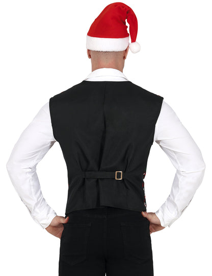 Vue de dos du gilet de Noël pour adulte