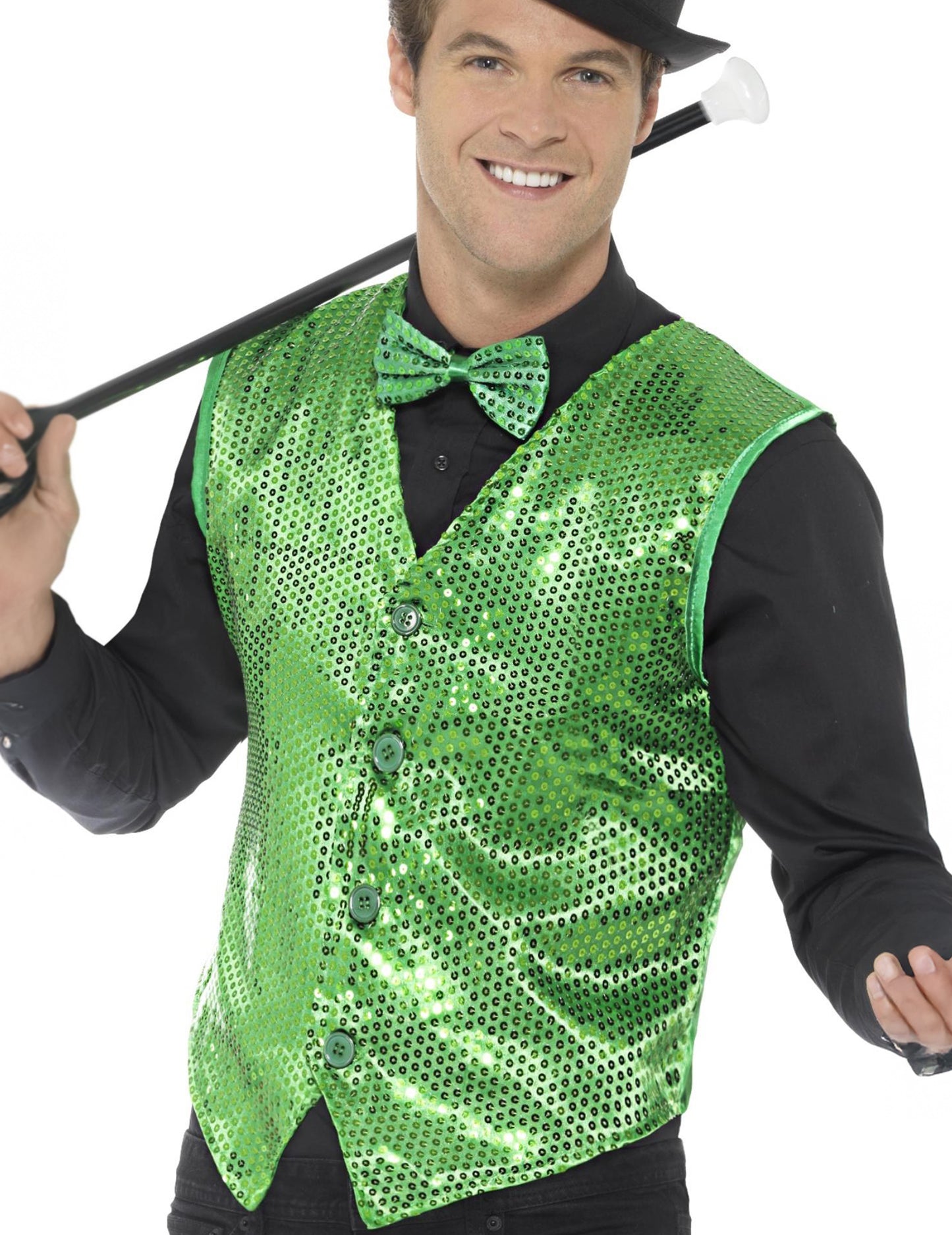 Zöld mellény felnőtt flitterekkel