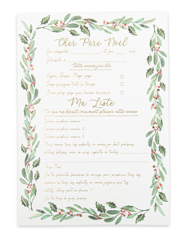 Nagyméretű levél a Mikulásnak, hagyományos, elegáns borítékban, 21 x 28,5 cm, virágmintás