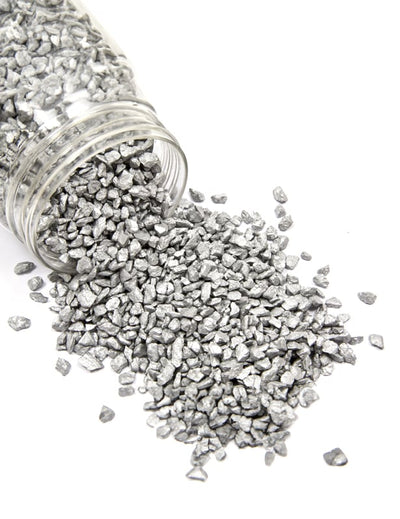 Gravillons argent pour décoration de fête couleur argent
