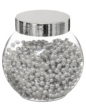 6 m-es ezüst gyöngyfűzér 