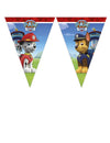 Guirlande 9 fanions Pat' Patrouille pour enfant bleue et rouge avec Marshall et Chase