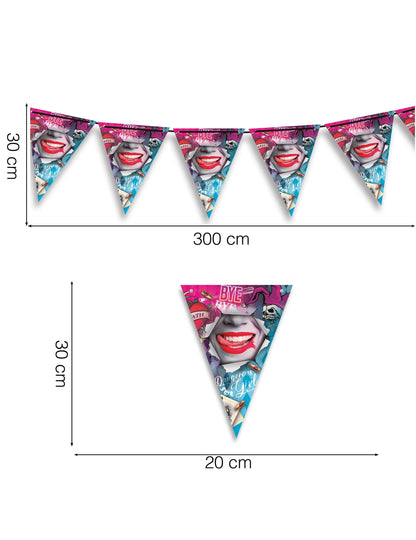 Garland a rajongókban veszélyes lány 300 cm