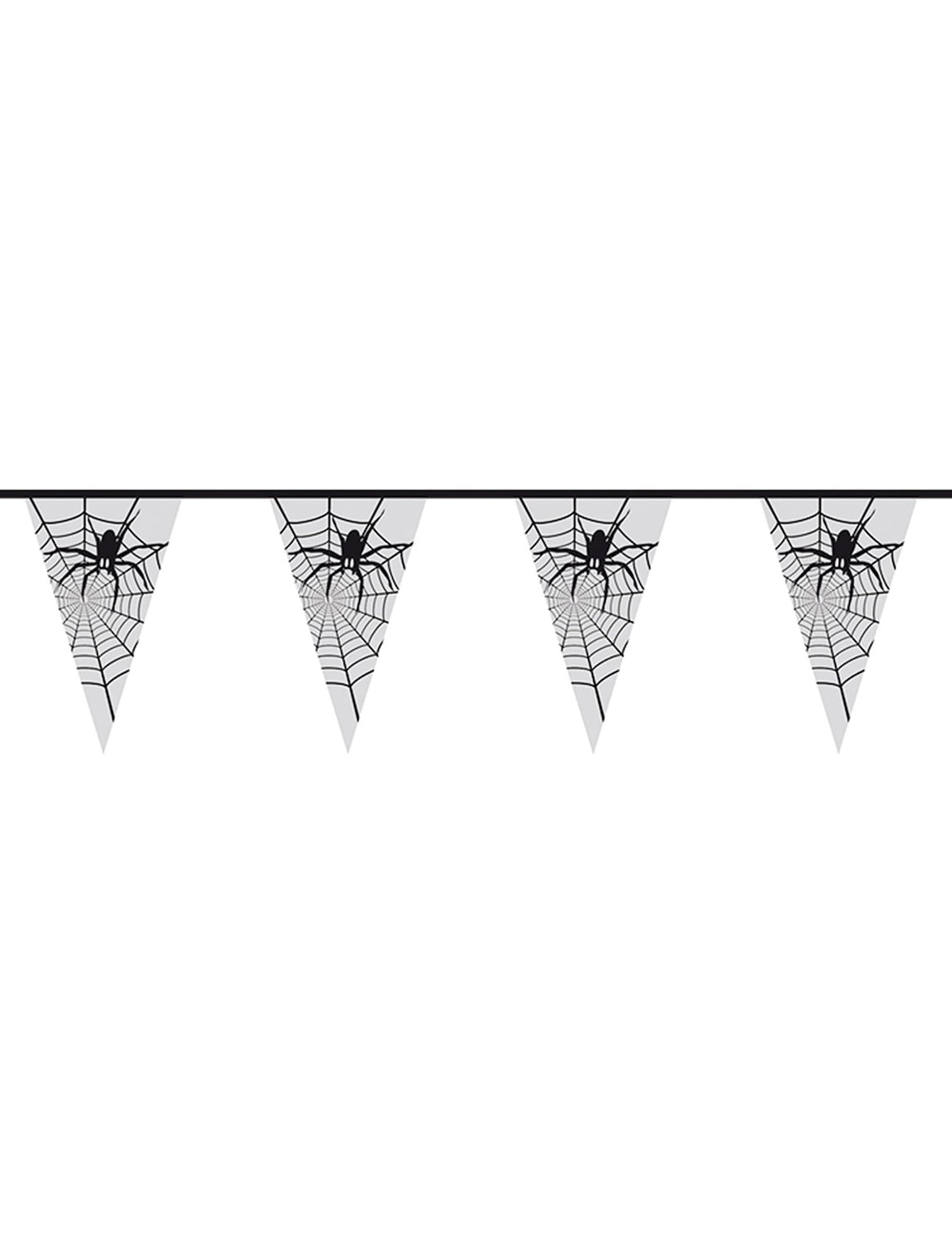Guirlande araignée pour Halloween transparente et noire