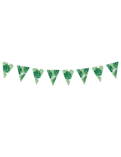 Carton Pennant Garland trópusi levelek 15 cm x 1,3 m