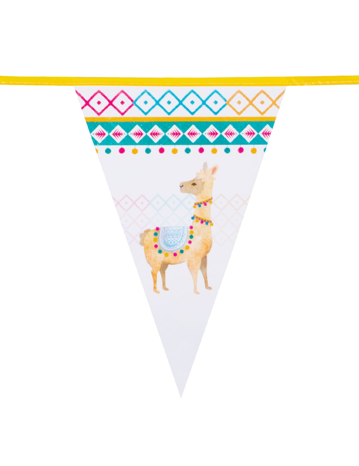 Fehér láma koszorú műanyag zászlók 30 x 20 cm 6m 6m
