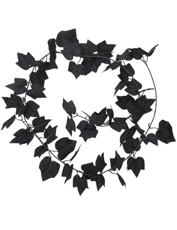 Guirlande de feuilles d'érables noires 1,8m décoration d'halloween