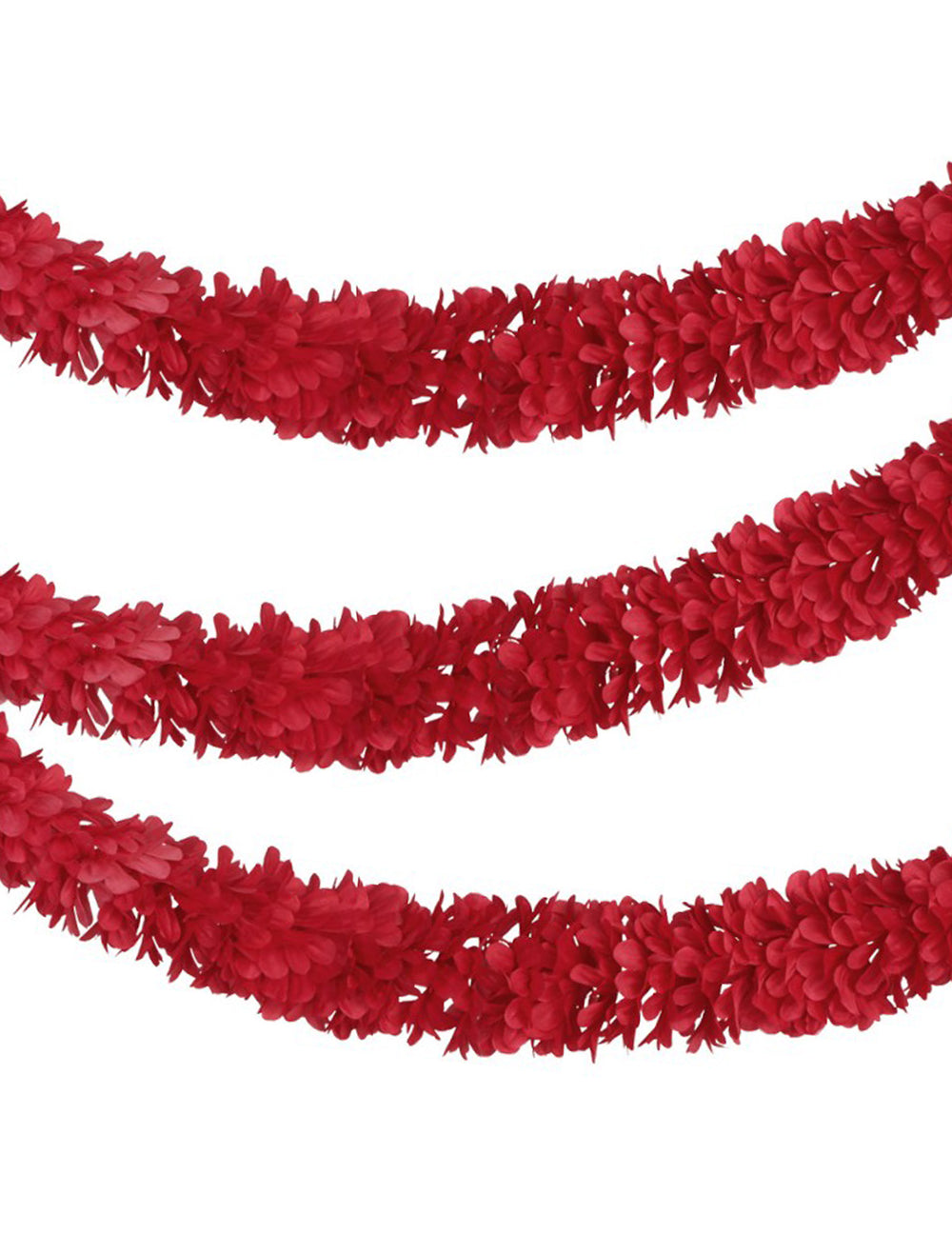 Guirlande en papier fleurs rouges
