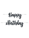Guirlande en carton Happy Birthday pour anniversaire noire
