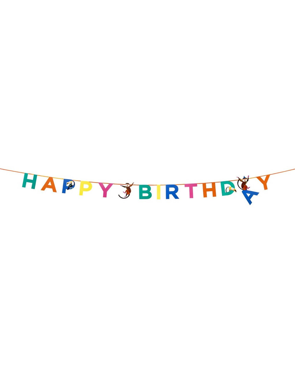 Áttekintés a Party Animal Happy Birthday Jungle karton girlandról