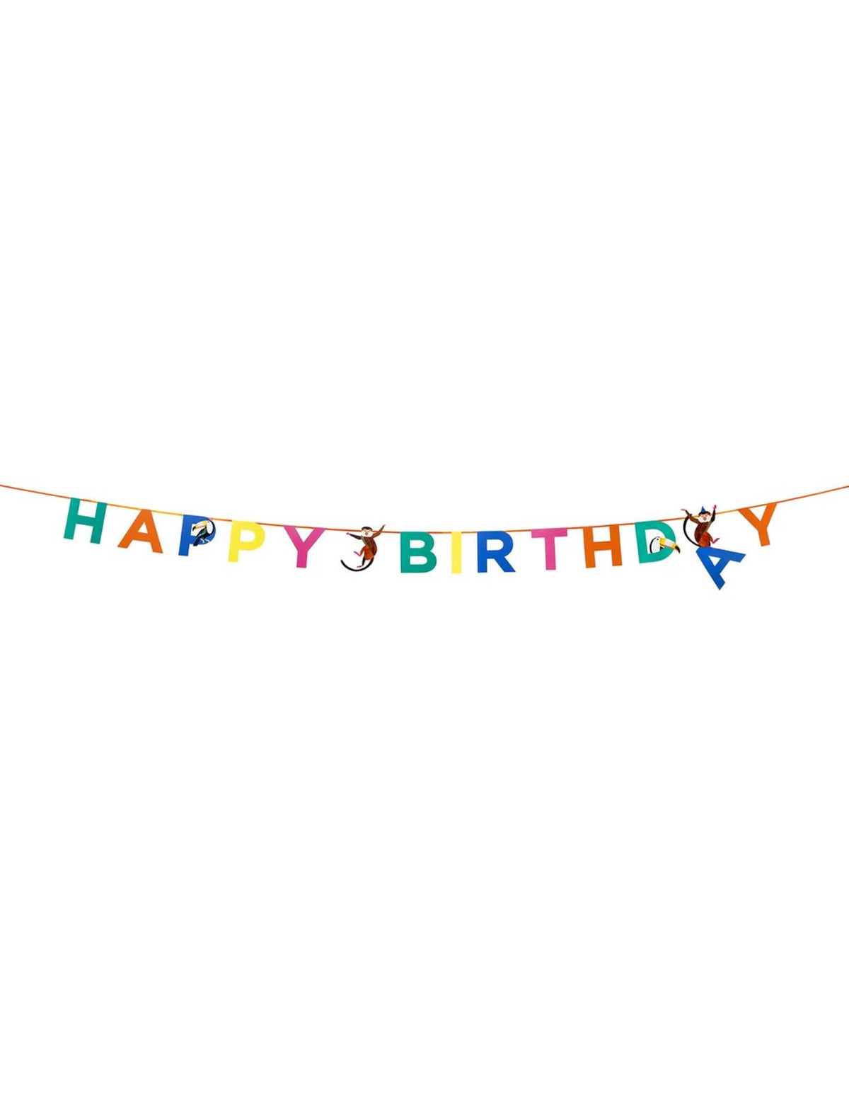 Áttekintés a Party Animal Happy Birthday Jungle karton girlandról