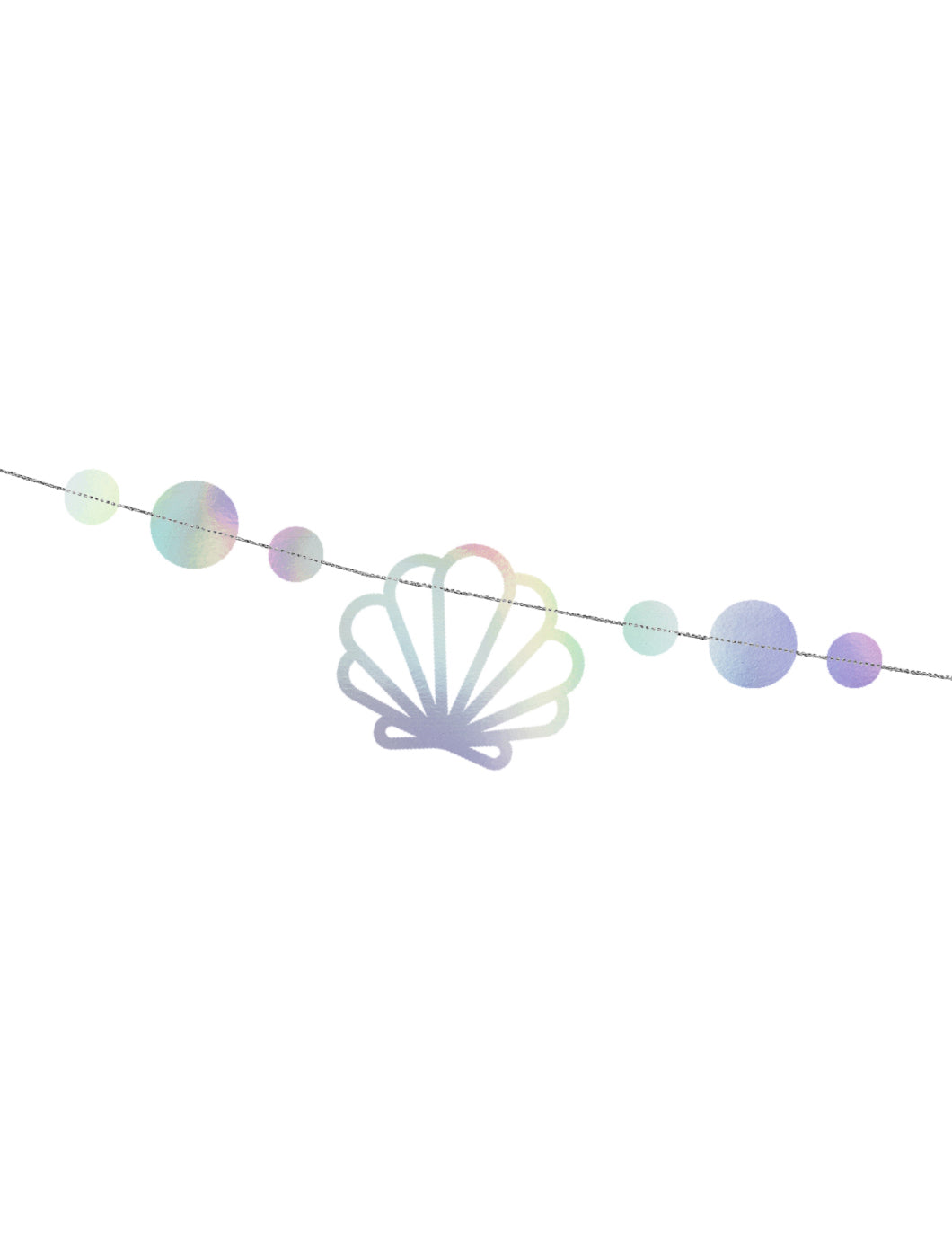 Holografikus sellő karton karton Garland 1,65 m