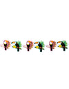 Guirlande en carton toucan pour fête tropicale multicolore avec fleurs exotiques