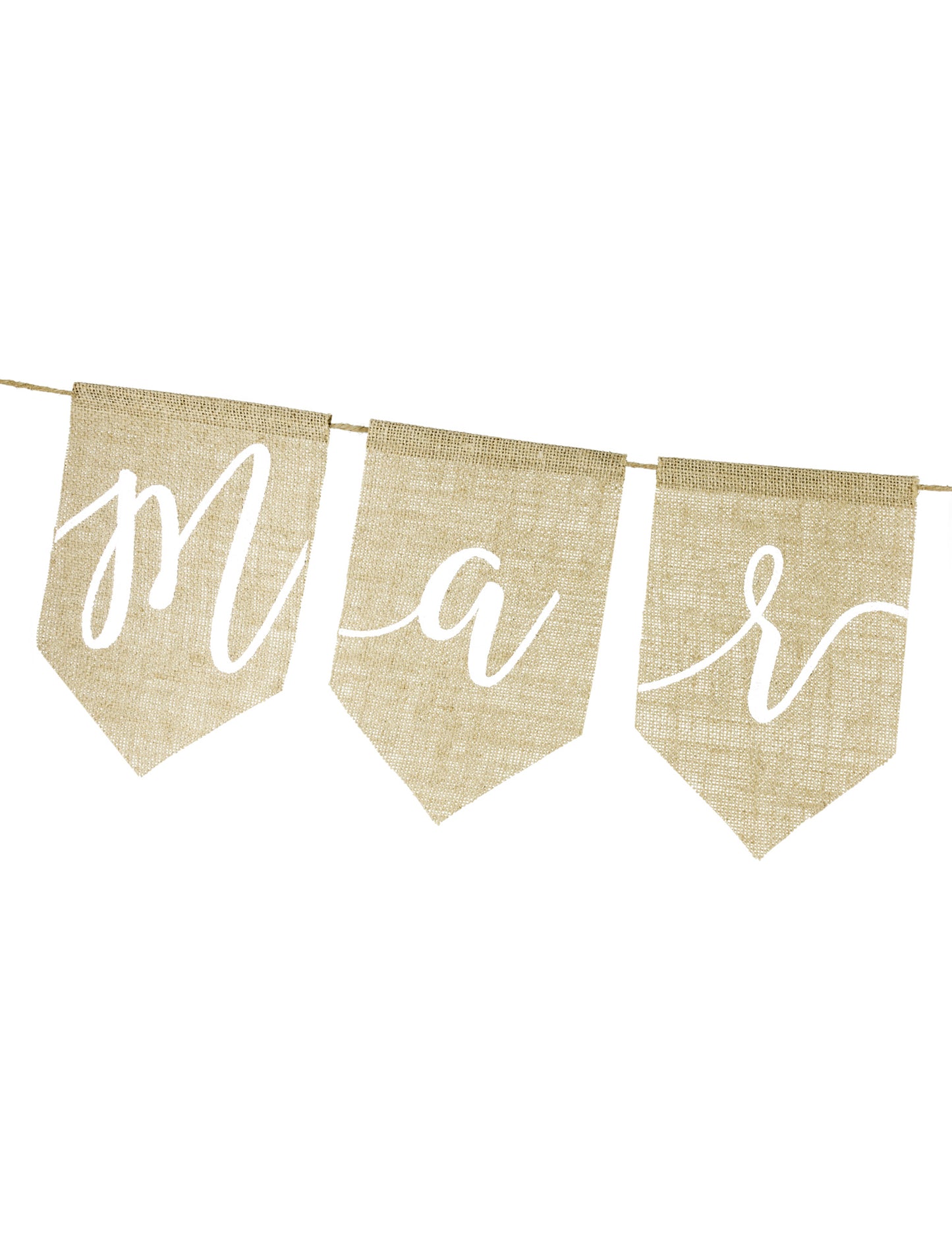 Juta girland "Friss házasok" 185 x 23 cm rusztikus dekoráció