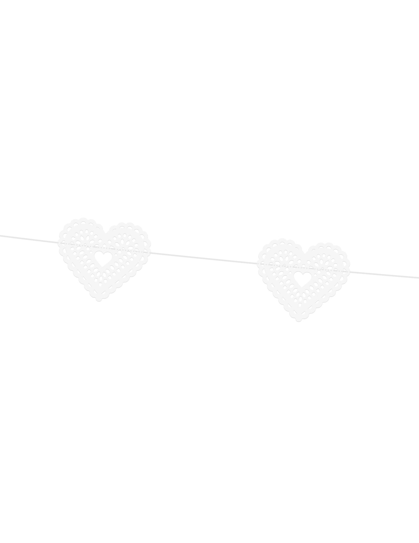 Fehér csipke magpapír Garland 8 cm x 1,8 m
