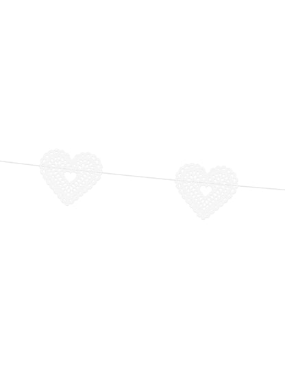 Fehér csipke magpapír Garland 8 cm x 1,8 m