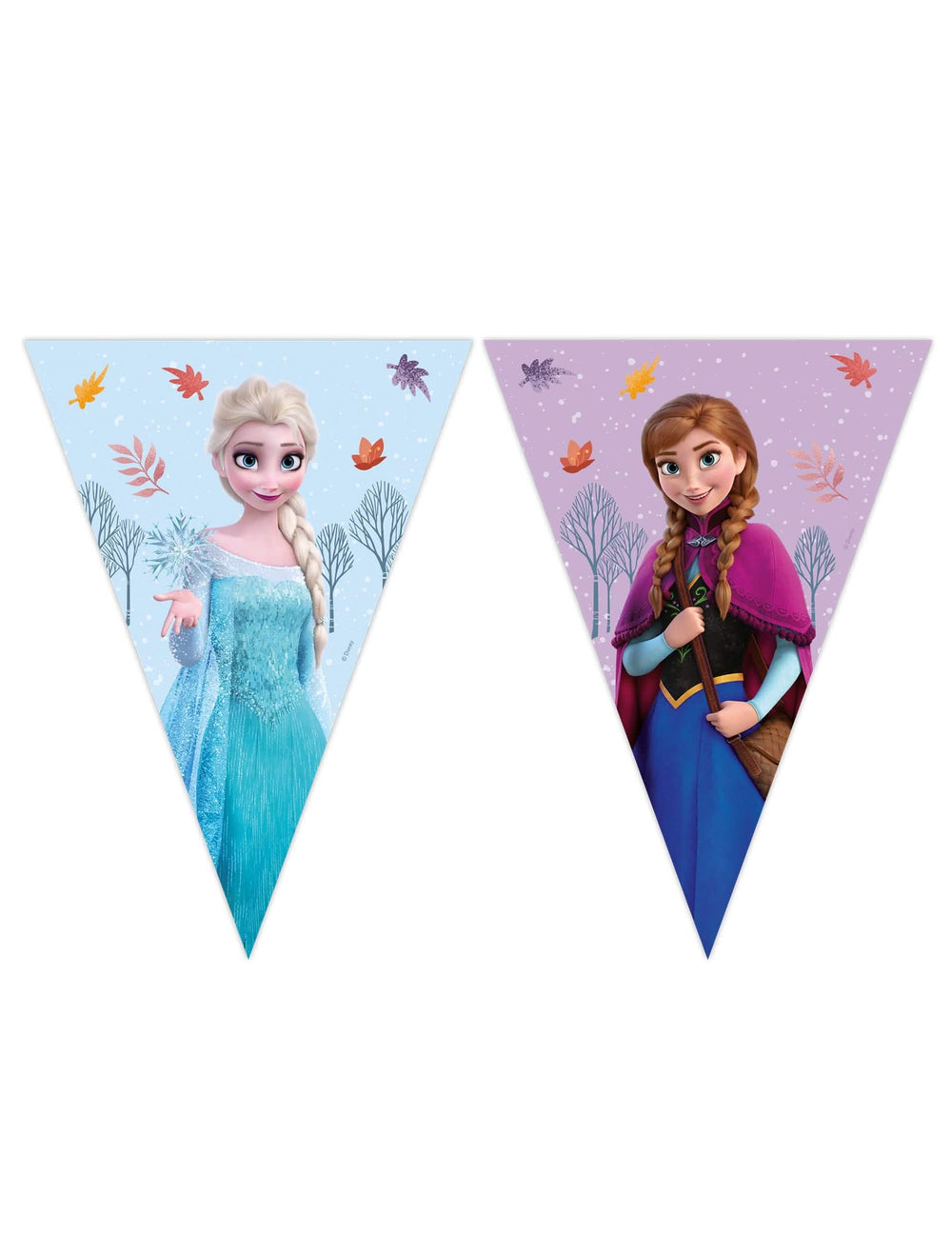Jégvarázs Frozen Idyllic Wonder gyerek kék és lila zászlófüzér Elsa és Anna szereplőkkel