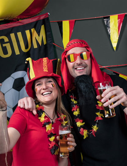 A guirland rajongók támogatják a 10 méteres Belgiumot