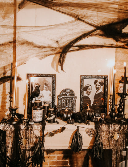 Fekete és arany Halloween Garland 2m bojt