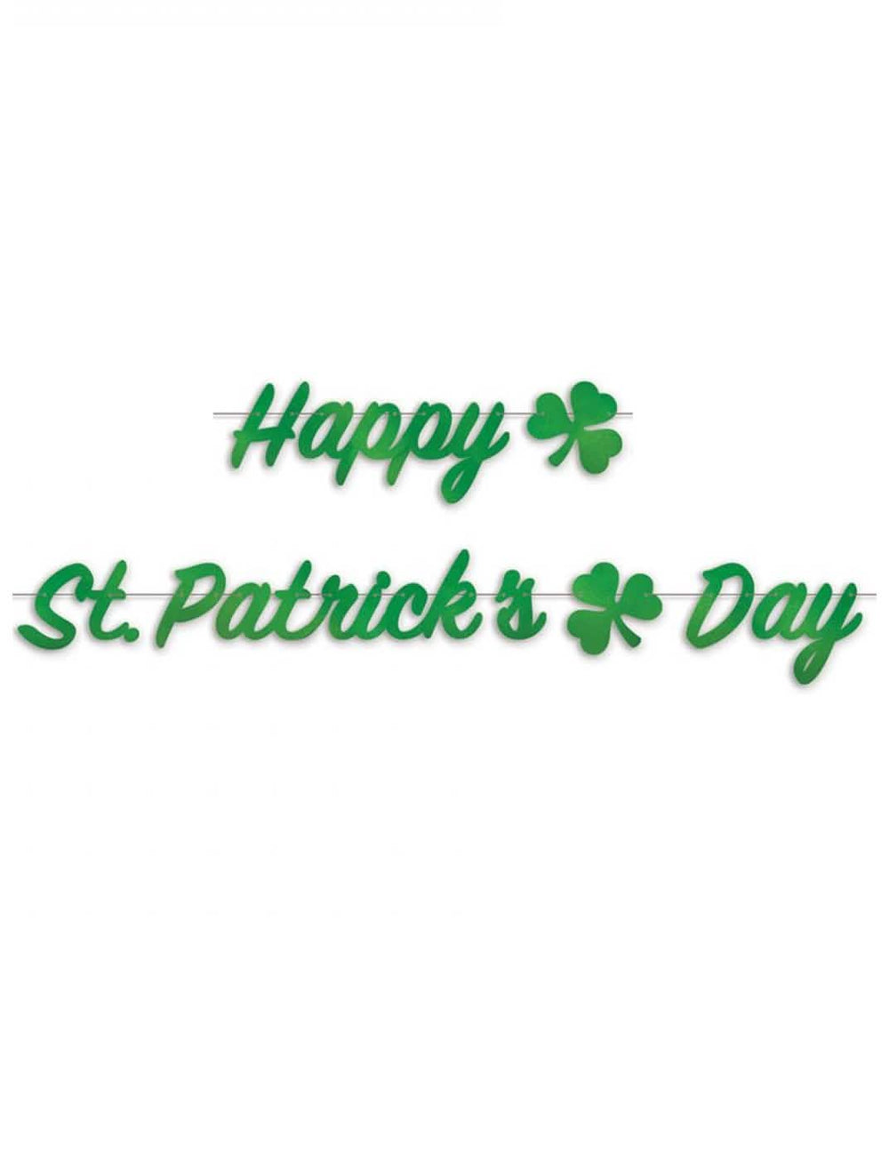 Zöld Happy St Patrick's Day girland lóherékkel