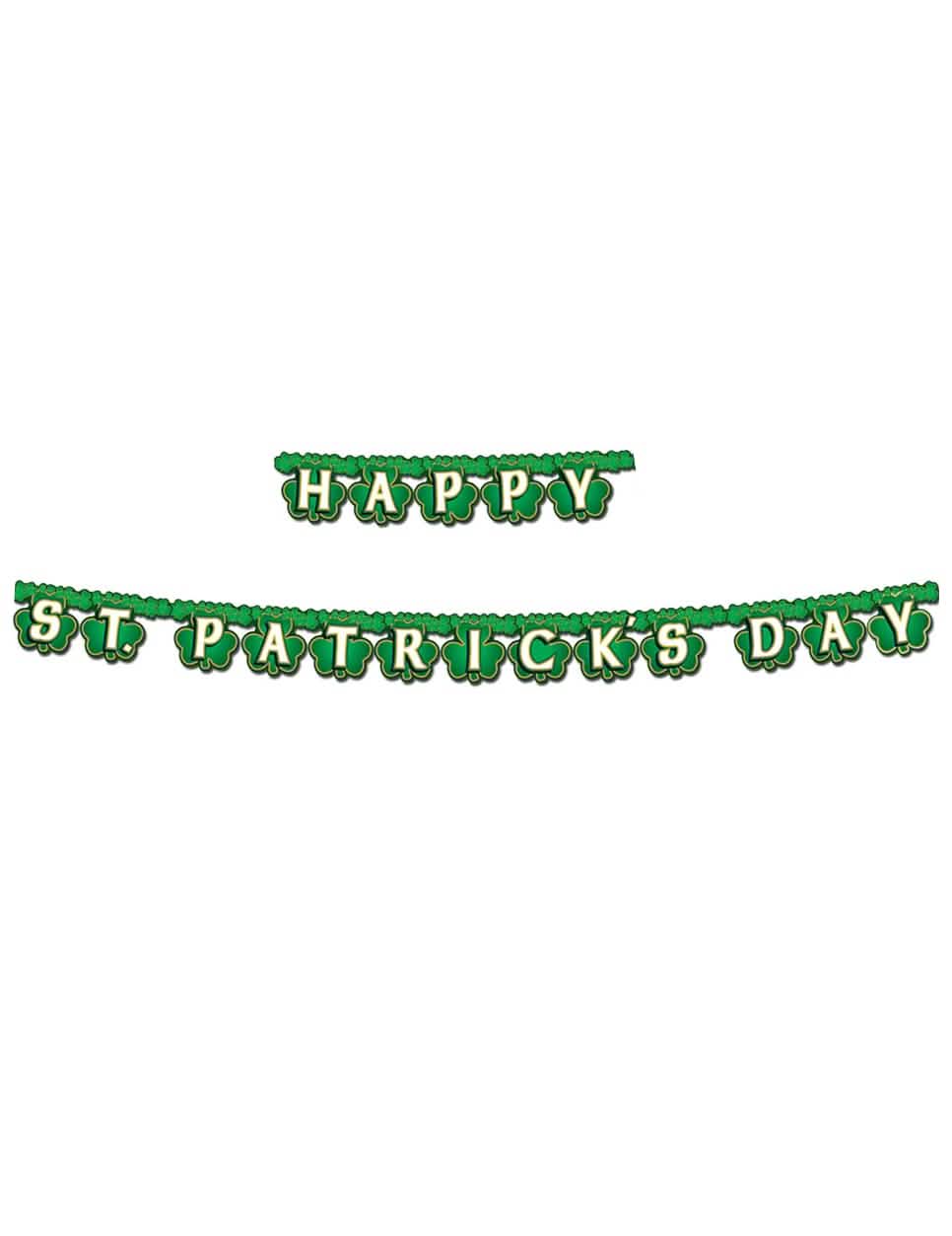 Boldog Szent Patrik napja girland zöld díszítéshez lóherékkel