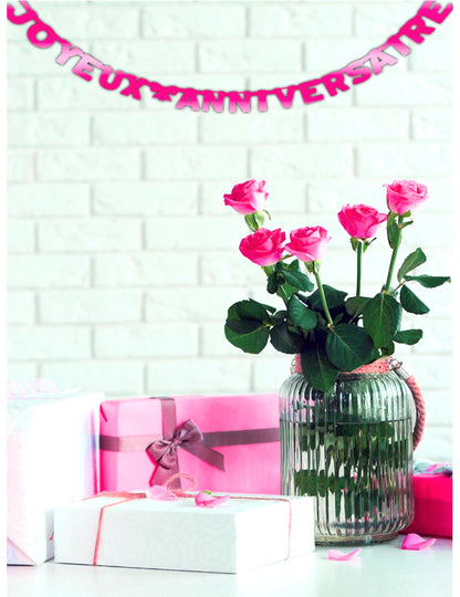 Boldog születésnapot Garland Fuchsia 280 cm