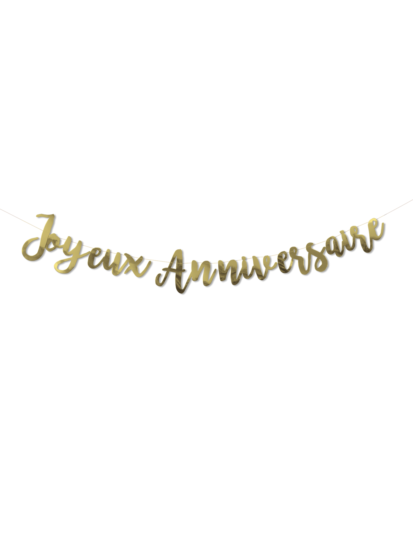 Guirlande Joyeux Anniversaire métallisée dorée
