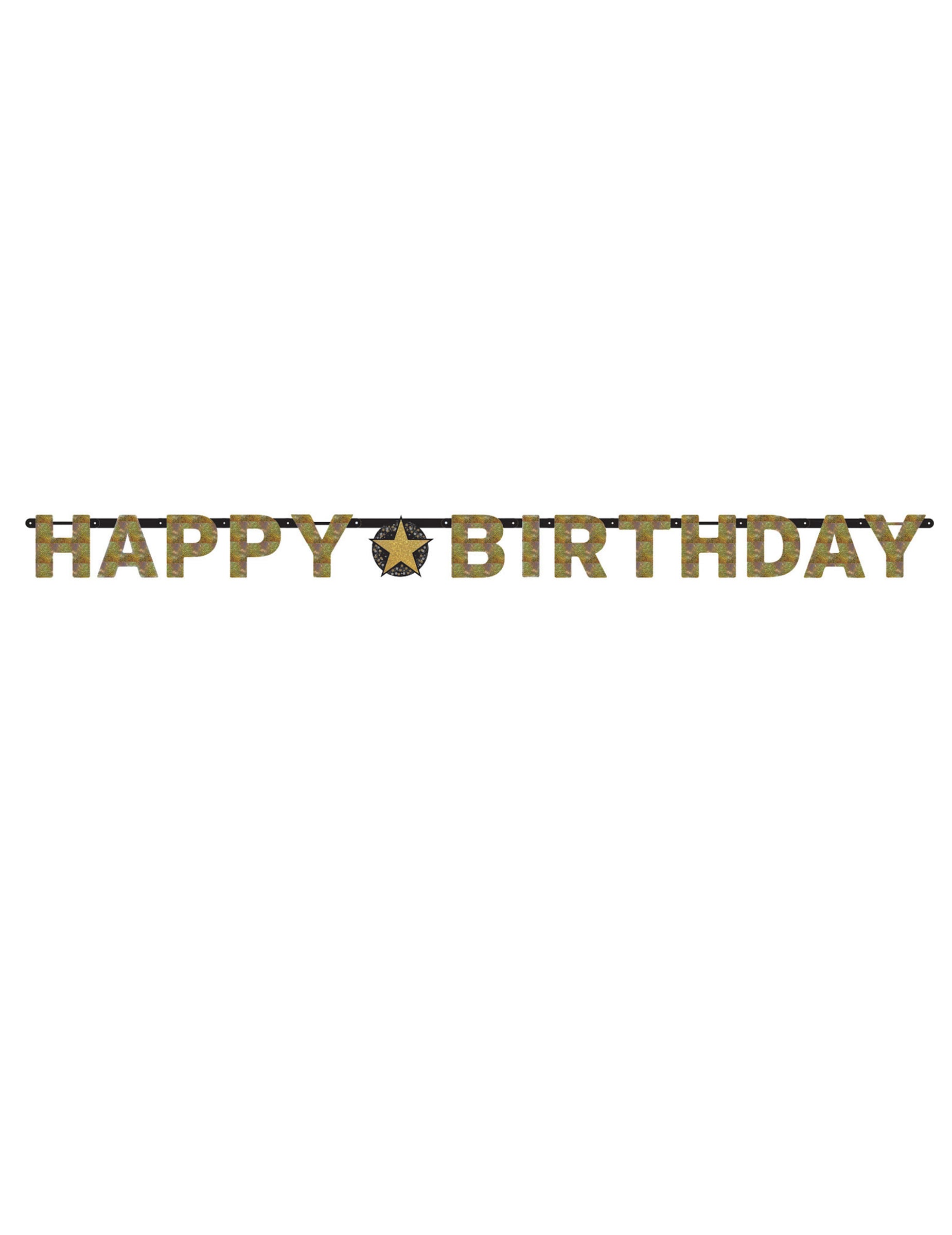 Vue d'ensemble de la guirlande lettres Happy Birthday Célébration Étincelante