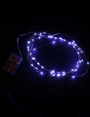 5 méteres elemes fehér fényfüzér