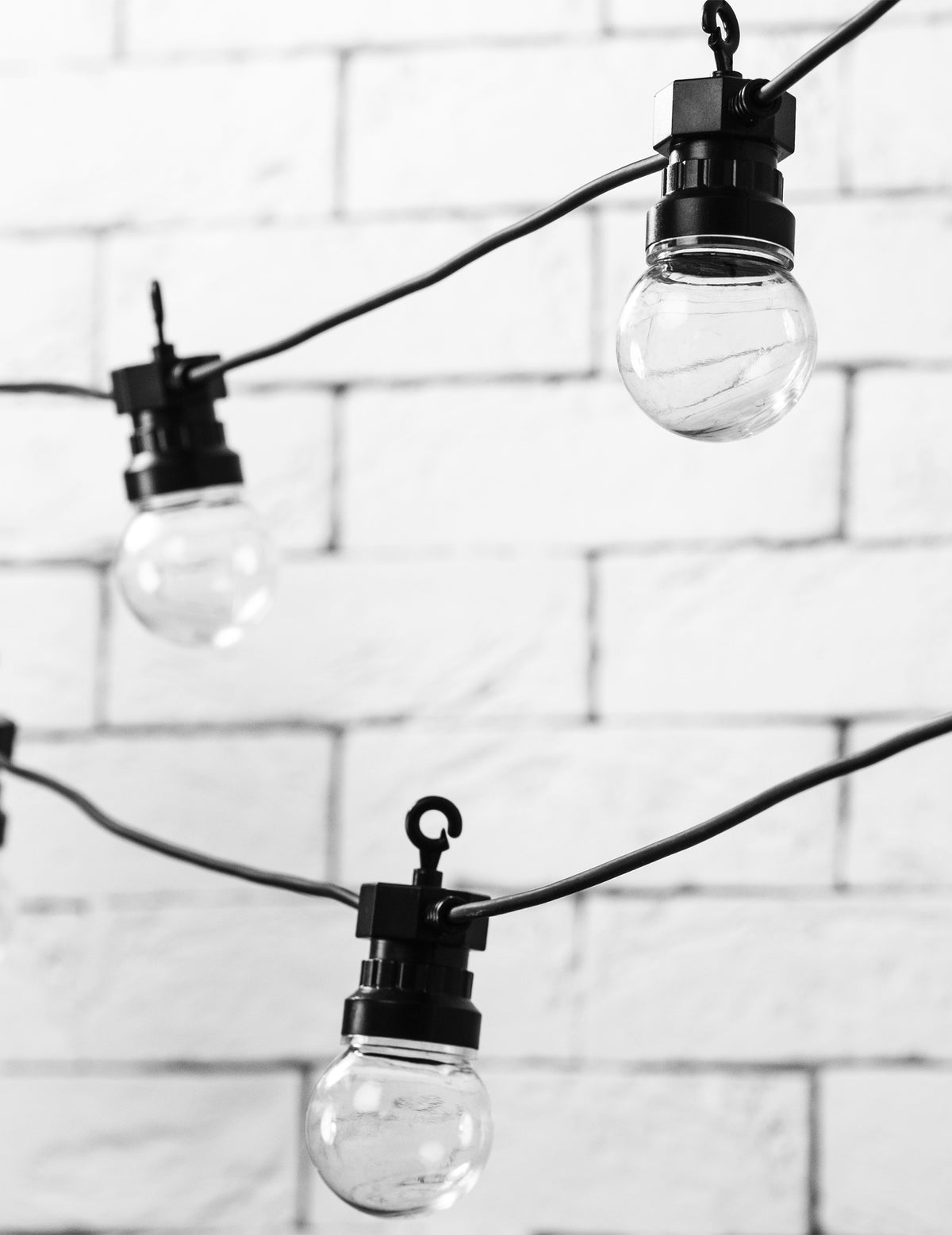 Fekete LED guinguette fényfüzér 5 m