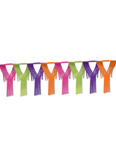 Guirlande mexicaine Dia de los muertos multicolore à franges