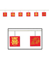 Guirlande Nouvel an chinois pour décoration rouge et or avec symboles dorés