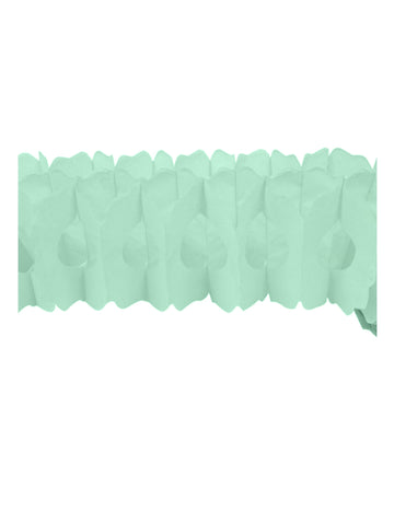 Zinnia mentazöld papír girland 15 cm x 4 m 